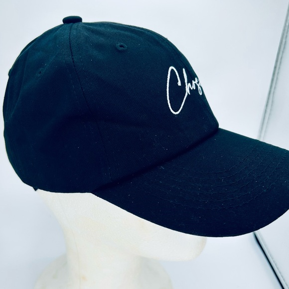 🩵💚 Chosen Embroidered Black Adjustable Baseball Cap - Picture 4 of 6
